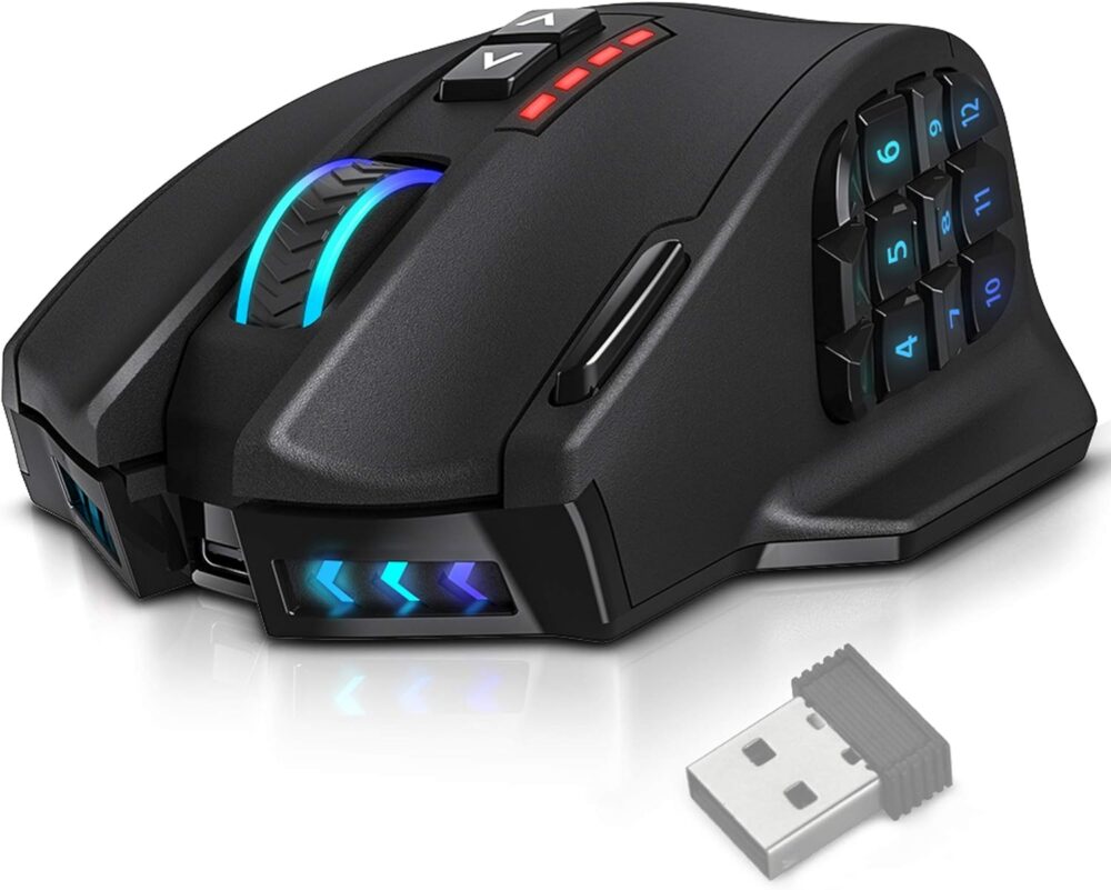 UtechSmart Venus Pro RGB Wireless MMO Gaming Mouse