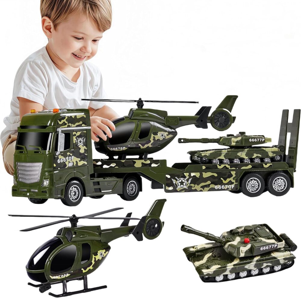 ZHFUYS 25.6" Green Military Big Truck Toys